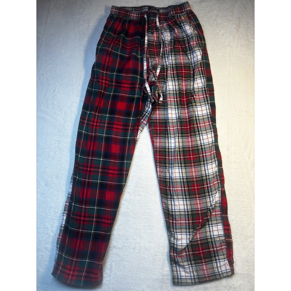 Polo Ralph Lauren Mens Medium Cotton Lounge Pajama Red Plaid Pants